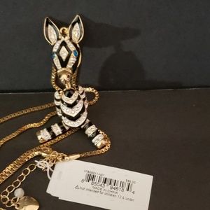 Betsey Johnson Zebra Necklace